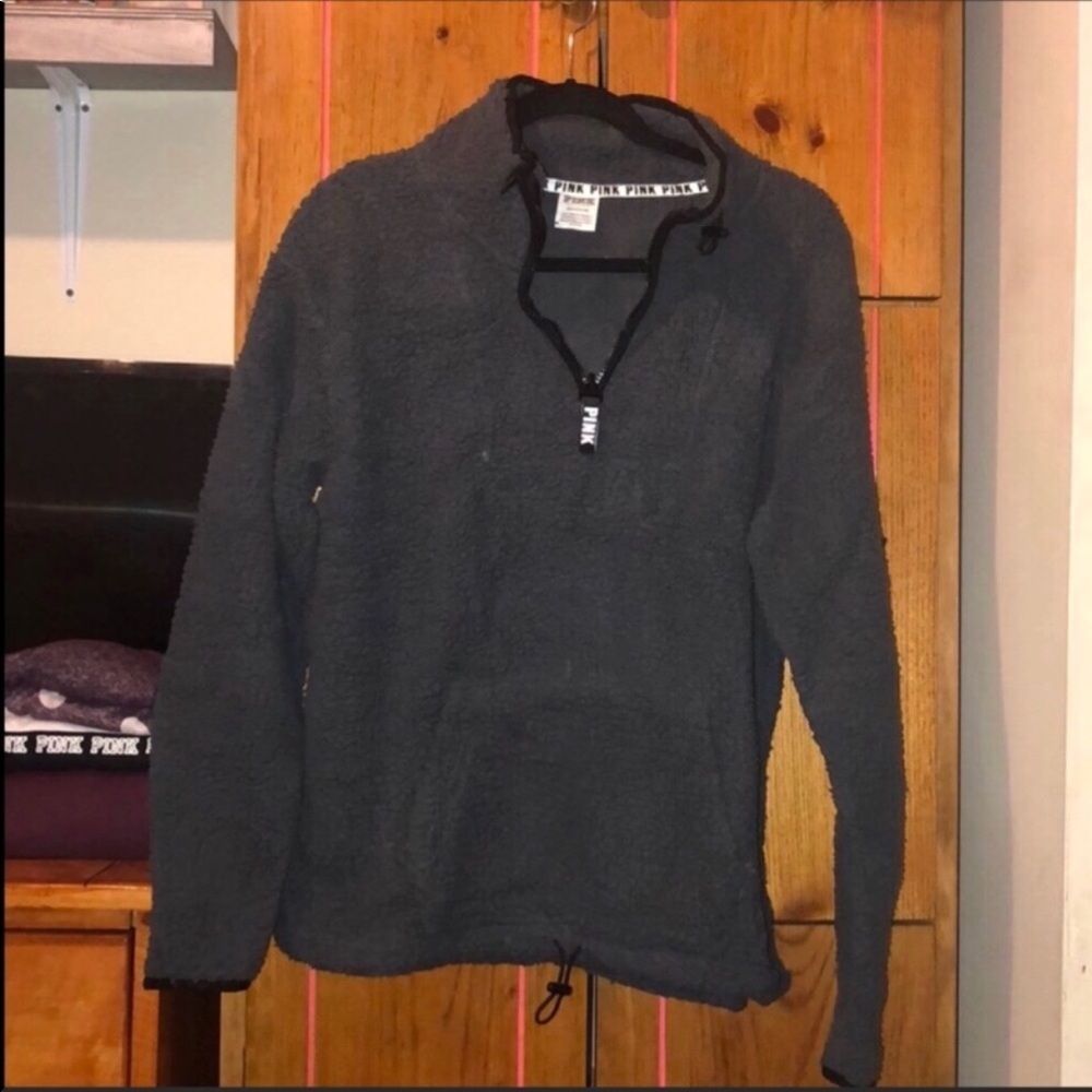 PINK half zip Sherpa